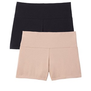Comfort Choice Plus Size  Comfort Waist 2-Pack Boy Short - 1 of 2