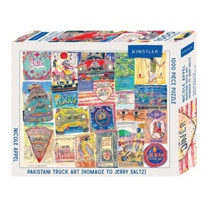 Pakistani Truck Art (Homage to Jerry Saltz) - (1000 Piece Puzzles) (Hardcover) - 1 of 1