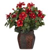 Nearly Natural Hibiscus with Vase Artificial Plant - 2 of 2
