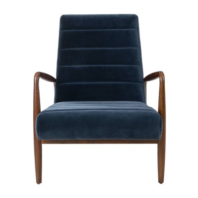 Willow Channel Tufted Armchair Navy - Safavieh