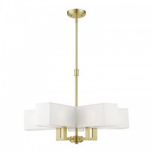 Livex Lighting Rubix 5 - Light Chandelier in  Satin Brass - 1 of 2