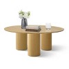 Tanpinhause 48''W Round Top Table With Pedestal Base Solid Wood Coffee Table - 2 of 4