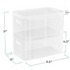 Sorbus Stackable Plastic Frosted Organizer Bins (2 Pack) - Perfect for storing items maintaining space neat and decluttered - 3 of 4