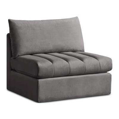 Meridian Furniture,Jacob Velvet Armless