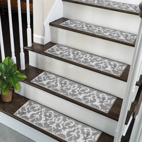 Sussexhome Floral Collection Non-slip Carpet Stair Treads For Wooden ...