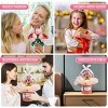 INFURNIC 3D Puzzles Building Kit Pink Rose Flower Bouquet DIY Toy Set Creative Fun for All Ages Ideal Gift for Women, Multicolored, 8.97"*6.63"*3.12" - 3 of 4