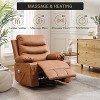 360 Swivel Rocker Chair Small Rocking Recliner, Upholstered Fabric Glider Nursery Chair with Side Pockets with Cup Holder, Massage and Heat Recliner - 4 of 4