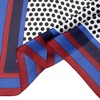 INSPIRE CHIC Women's Polka Dots Stripes Printed Square Contrast Color Satin Neck Scarves 1Pc - 4 of 4