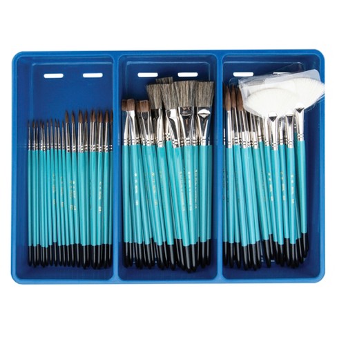 Royal & Langnickel Big Kid's Choice Classroom Brush Set, Flat Type, Assorted Sizes, Set of 90