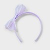 Girls' Chiffon Bow and Pearls Headband - Cat & Jack™ Lavender: Fashion Accessory, Recycled Polyester - 2 of 3