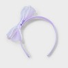 Girls' Chiffon Bow and Pearls Headband - Cat & Jack™ Lavender - image 2 of 3