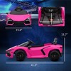 Resenkos Electric Ride-on Car,Lamborghini Revuelto Licensed 12V Kids Ride on Car, Battery Powered Kids Electric Car, Pink - 3 of 4