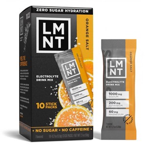 LMNT Zero-Sugar Electrolytes Sports Drink - Orange Salt - 2.1oz/10ct - 1 of 4