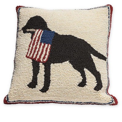 Plow & Hearth Indoor/Outdoor Patriotic Pooch Throw Pillow