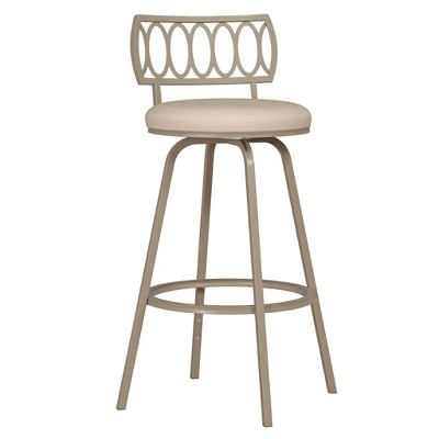 Canal Street Geometric Circle Back Metal Adjustable Barstool Champagne Gold - Hillsdale Furniture