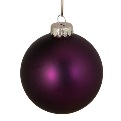 Northlight 8ct Purple Matte Finish Christmas Ball Ornaments 3.25" (80mm)