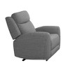Royal Hampton Manual Recliner Chair, Contour Armrests, Solid Wood, Gray Polyester - 2 of 4