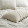 Peace Nest Jacquard Cotton Linen Blend Duvet Cover Set, 3 Piece Bedding Set with Pillow Shams, Grid, Full/Queen - 3 of 4
