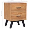 vidaXL Bedside Cabinet 15.7"x13.8"x21.7" Solid Teak - 4 of 4