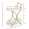 NicBex Mobile Kitchen Island Cart Morden Kitchen Carts on Wheels with Storage, 2 Tier Bar Cart with 3 Loops for Living Rooms and Kitchen - 2 of 4