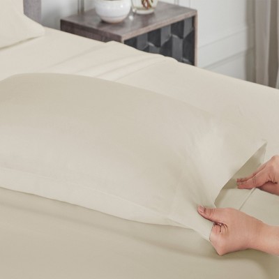 King Size Gray Cotton Sateen Pillowcase Set