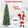 Costway 6/7.5/9 FT Pre-Lit Artificial Christmas Tree with 580/820/1228 Frosted Tips 470 LED Lights - 3 of 4