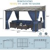 ALAULM Wall Mount Gazebo Outdoor Pergola, Hardtop Lean to Gazebo Canopy Awnings with Sloped Roof and Sturdy Steel Frame, for Patio, Deck, Backyard - 2 of 4