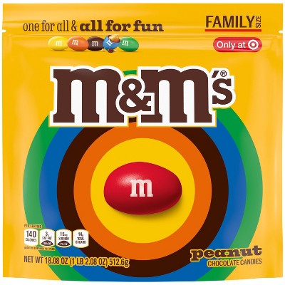 M&M's Peanut Chocolate Candy Family Size - 18oz