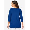 Jessica London Women's Plus Size Stretch Cotton Boatneck Tunic - 3 of 4