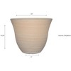 Classic Home and Garden Indoor/Outdoor Round Honeysuckle Resin Flower Pot Planter - 4 of 4