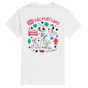 Men's - 101 Dalmatians - Collage of Dalmatian Family Short Sleeve Graphic T-Shirt - 1 of 4