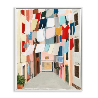Stupell Industries Laundry Clothesline Between Apartments, 24" x 30"