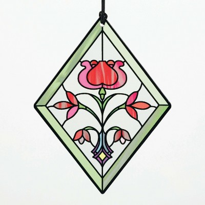 Art Deco Tulip Wind Chime with Metal Tubes, 26"