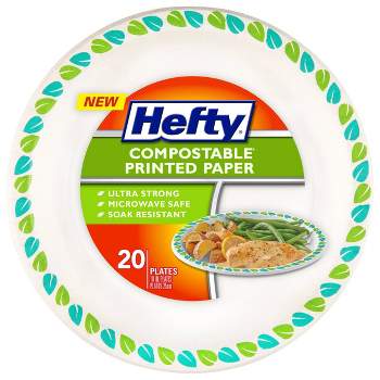 Hefty Compostable Printed Paper Plate 10'' - 20ct