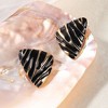 SOHI Women's Onyx Black The Trinity Stud Earrings - 2 of 4