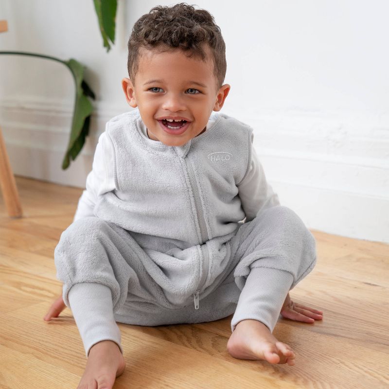 HALO Innovations Sleepsack 100% Cotton Micro Fleece Toddler Wearable Blanket - Gray Polar, 6 of 7