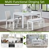 5-Piece Dining Set with Wooden Kitchen Table, 4 Chairs and a Bench - 3 of 4