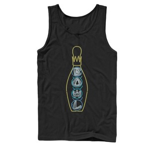 Men's The Big Lebowski Bowling Neon Light Print Tank Top - 1 of 4