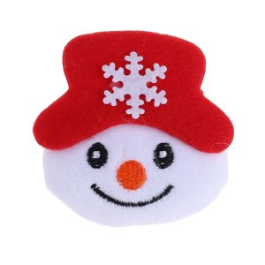 Unique Bargains Christmas Brooches Plush Red Green 2.36"x1.38" 1 Pc - 1 of 4