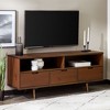 NicBex Mid-Century Modern TV Stand with Solid Wood for 65" TVs Entertainment Center with 2 Open Cubbies for Living Room - 2 of 4