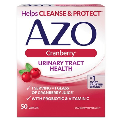 Azo Cranberry For Urinary Tract Health, Cleanse + Protect - 50ct : Target