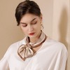 Anna-Kaci Women's Leaf Print Soft Silky Scarf with Lightweight Fabric Modern Square Design and Smooth Finish - 4 of 4