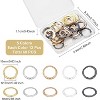 Jewelry Making Supplies: 60 Pcs Antique Brass Hammered Rings, 16mm 5-Color Tibetan Style Connector Links - 2 of 4