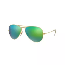 Ray-ban Aviator Rb3025 58mm Gender Neutral Pilot Sunglasses Polarized Green  Flash Lens : Target