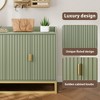 47.2" Fluted Sideboard with Storage Cabinet, Modern Kitchen Sideboard with Adjustable Shelves, Media Console Buffet Cabinet with Doors - 4 of 4