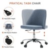 Mr Ironstone Modern Fabric Armless Adjustable Swivel Office Desk Chairs with Wheels - 3 of 4