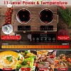 Angel Sar 7000W Dual Burner Electric Cooktop, 110V Portable Induction Cooker with 4 Preset Modes, 11-Level Power Control, for Home & RV Use - 3 of 4