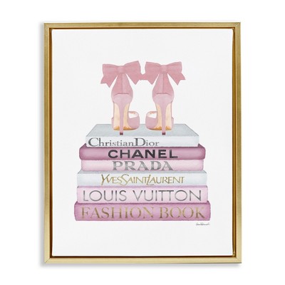 Stupell Industries Pastel Pink Heels & Books, 17" x 21"