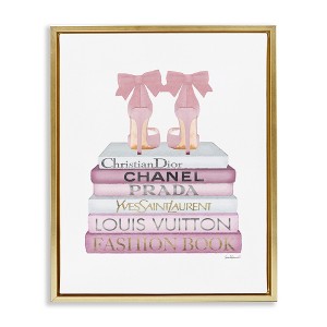 Stupell Industries Pastel Pink Heels & Books, 17" x 21" - 1 of 4