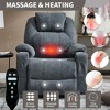 KWPZQEB Power Lift Recliner Chair, Lift Chair with 8-Point Vibration Massage & Lumbar Heating, Infinite Position Reclining with USB & Type-C Ports - 3 of 4